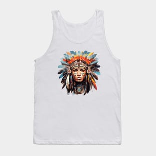 American Native Indian Nature Survivor Freedom Fighter Tank Top